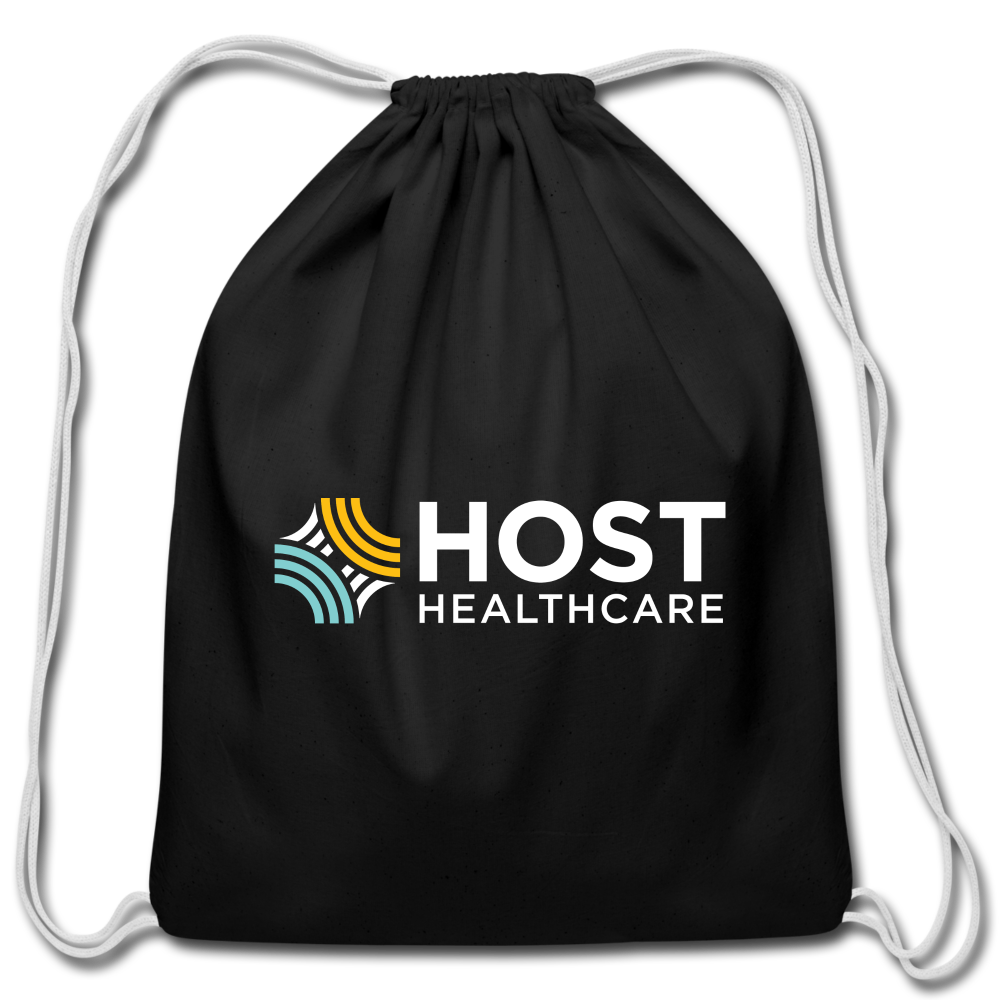 Cotton Drawstring Bag - black