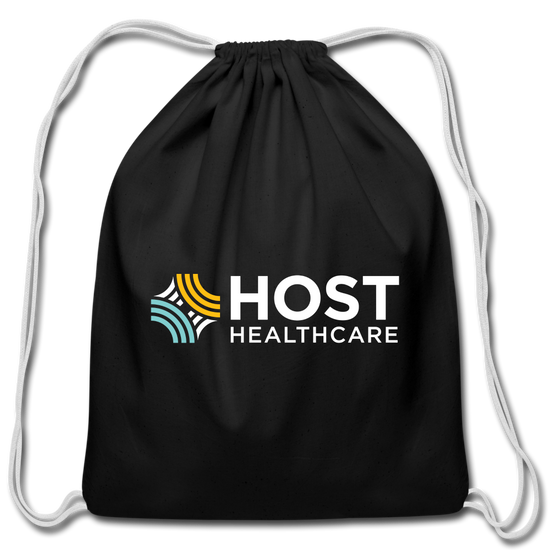 Cotton Drawstring Bag - black