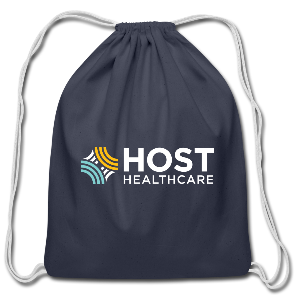 Cotton Drawstring Bag - navy