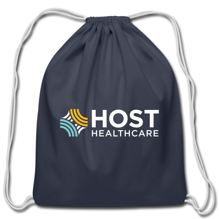 Cotton Drawstring Bag - navy