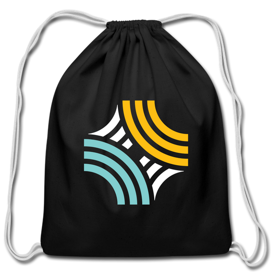 Cotton Drawstring Bag - black