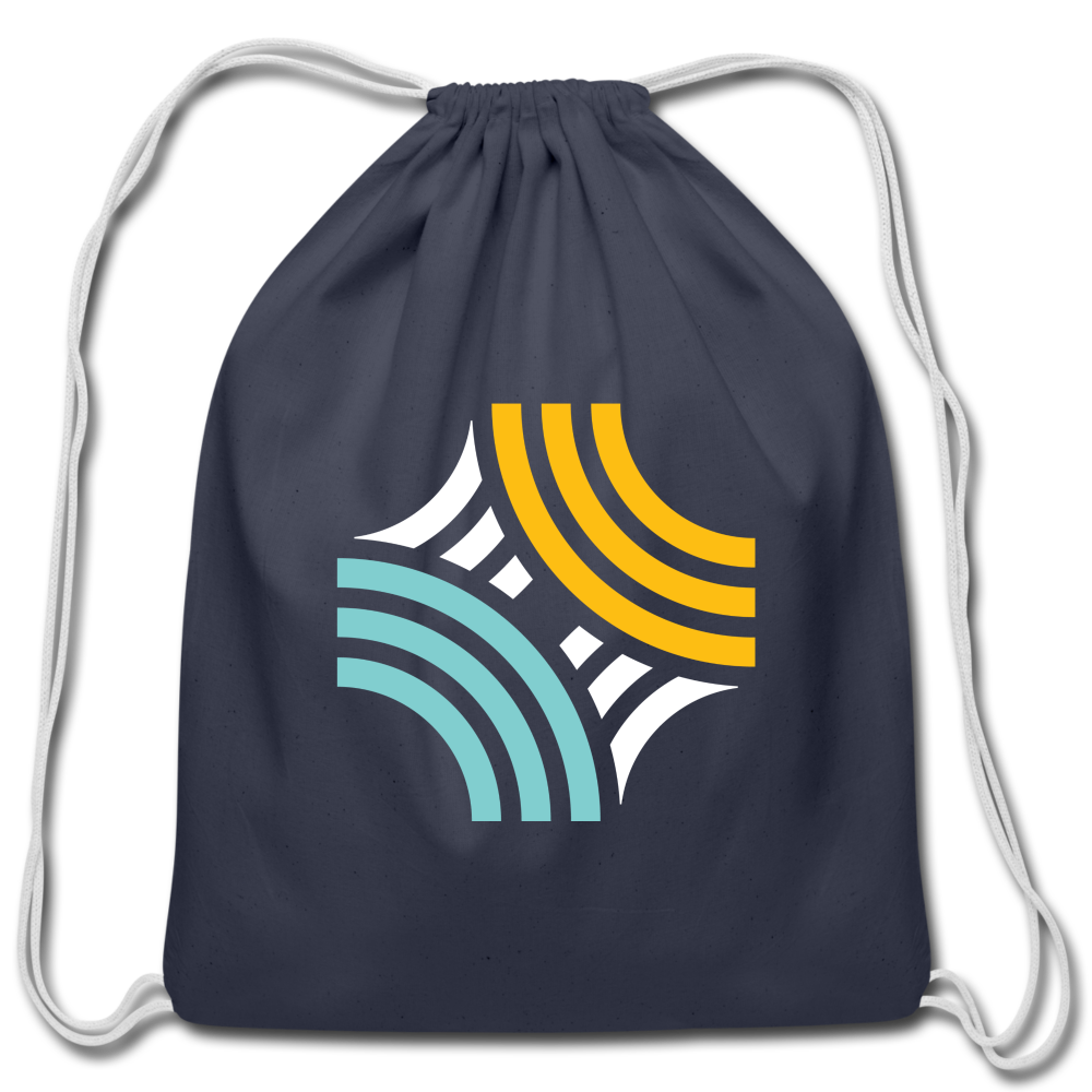Cotton Drawstring Bag - navy