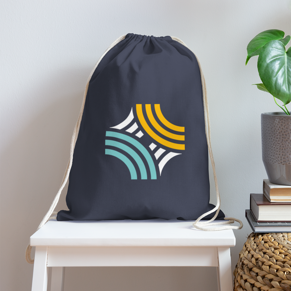 Cotton Drawstring Bag - navy